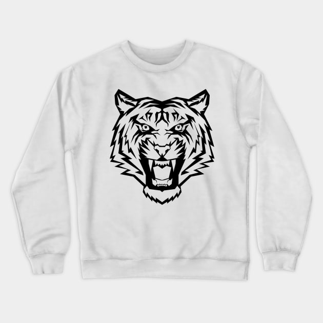 Tiger silhouette Crewneck Sweatshirt by Randomart